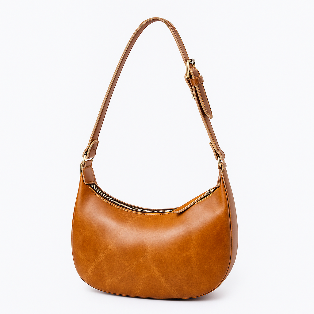 Leather Hobo Bucket Bag
